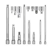 15pcs 1/2inch 3/8inch 1/4inch Extension Rod Set Steel Impacts Socket Extender Simple to Operate for Socket Wrench Ratch Furniture Assembly Aid