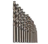 15Pcs 135° Twist Drill Bit Set, Cobalt High Speed Steel Gold Oxidized Drill Bits for Hard Metals, 1.5-10mm Straight Shank Bits for Stainless Steel and