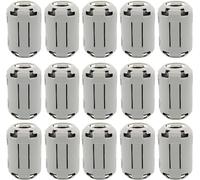 15Pcs 13mm Grey Clip-on Ferrite Ring Core RFI EMI Noise Suppressor Anti-Interference Cable Clip for Telephones Tvs Speakers Radio Audio Equipment Noise Suppressor Video Cable Power Cord