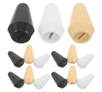15pcs 15pcs Plastic Guitar Toggle Switch Tip Caps 18.2x11mm Pair | Smooth Plastic Finish, Easy Installation, for Pickup Switches, White Yellow Black Set