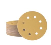 15Pcs 180mm Sanding Discs 80 Grit Hook and Loop Abrasive Sheets, 7 Inch 8 Hole Sandpaper for Drywall Sander & Long Neck Sanders - Yellow