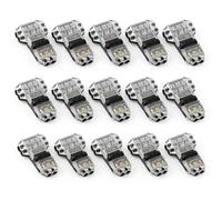 15pcs 2 Pin Connector T Tap Wire Connectors Quick Splice No Strip Terminals Connectors Heat Resistant Low Voltage Connectors for 18-22 Awg Automotive Audio Video LED Strips Black/Transparent