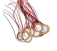 15Pcs 20mm/27mm/35mm Piezo Disc Transducer Microphone Triggers Sound Sensor With Wires For Acoustic Instruments Piezoelectric Pickup Prewired