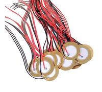 15Pcs 20mm/27mm/35mm Piezo Disc Transducer Microphone Triggers Sound Sensor with Wires for Acoustic Instruments Piezo Disc Transducer Piezo Disc Sensor Piezoelectric Pickup Sensor