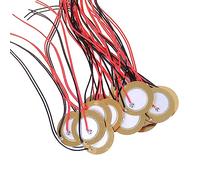 15Pcs 20mm/27mm/35mm Piezo Disc Transducer Microphone Triggers Sound With Wires For Acoustic Instruments Piezo Disc Transducer Piezoelectric Pickup Prewired