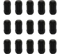15Pcs 3.5mm Clip-on Ferrite Ring Core RFI EMI Noise Suppressor Cable Clip for Telephones Tvs Speakers Radio Audio Equipment Noise Suppressor Video Cable Power Cord