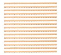 15pcs 30cm Pine Wood Ruler with Single Sided Scale for Drawing | Markings, Stable Edge Design, Minimalist Khaki Finish, Bulk Classroom Pack for Paper Sheets and Cutting Mats
