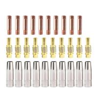 15pcs/30pcs 15AK Torch Welding Consumables 180A MIG Torch Gas Nozzle Tips Holder Gun Neck Wrench for MIG Welding Machine(1.0MM,15PCS)
