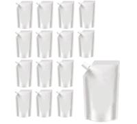 15pcs 500ml Clear Drink Pouches for Festivals, Leak Proof Alcohol Juice Liquid Pouches Bags, Beverage Bags Festival Essentials, Plastic Hip Flask for Parties, Picnic, Travel, Sports