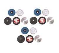 15Pcs 75mm Cutting Disc for 10mm Bore Angle Grinder Metal Circular Saw Blade Flat Flap Grinding Wheel Sanding Pads Tool