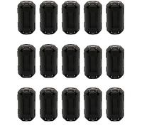15Pcs 9mm Clip-on Ferrite Ring Core RFI EMI Noise Suppressor Cable Clip for Telephones Tvs Speakers Radio Audio Equipment Noise Suppressor Video Cable Power Cord