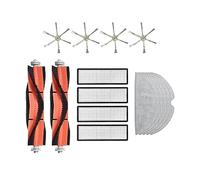 15Pcs Accessories ，Compatible For Xiaomi ，Compatible For Mijia 2C Vacuum Cleaner Main Side Brush HEPA Filter Mop Cloth Cleaning Replacement Parts