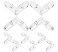 15pcs Acrylic L Shape Corner Fasteners for Display Cases | Removable Plastic Clips, Stable Right Angle Joints, Corner Protection, for Retail Counters and Craft Fairs
