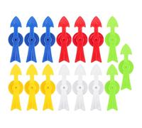 15pcs Arrow Game Spinners, 2.83in 5 Colors V-Shaped Plastic Board Pointers Replacement Pieces for Classroom Activities Roulette Wheel Twister Game DIY Projects Educational Tools