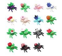 15Pcs Articulated Small Spiders, 3D Printed Glow in The Dark Spider Egg Set | PLA 3D Printed Articulated Spiders with Glow Effects for Kids Halloween Party Favors & Sensory Fidget Play muilticolor