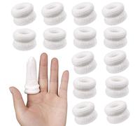 15pcs Bandages for Finger Tips, Elastic Thumb Cots Stall Dressing Breathable Cotton Cover Wounds Cut Resistant Fingertip Sleeve Protectors for Kitchen Sculpture Garden Work