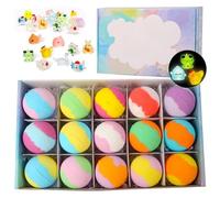 15pcs Bath Bombs for Kids with Surprise,Organic Bubble Bath Bombs with Glow-in-The-Dark Surprise Inside,Handmade Bubble Bath Ball Gift Set for Birthday, Easter, Christmas