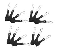 15pcs Black Plastic Lottery Scratcher Keychain Scratch Off Tool