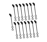 15pcs Black PVC Solar Panel Cord Caps Waterproof Dustproof