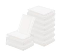 15pcs Blank Sponge Stamp Pad for Office Staff and Teachers, White | Reusable Plastic Body, Quick Document Stamping, Impressions, Low Mess, for Office Documents and Craft Hobby Use