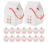 15pcs Box Portable Box Bath Candles Baby Bride Princess Candy Paper Candy Kraft Paper Packaging Multi-function es House Shaped es