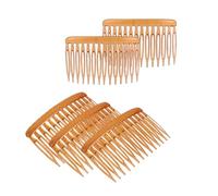 15pcs Brown Plastic Wave Side Combs for Girls Thin Hair