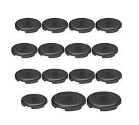 15pcs Button Caps for Mechanical Push Buttons Punk Caps for Cherry MX Switches Cap Kailh Switches Cap (13pcs 24mm Button caps+2pcs 30mm Button caps Black)
