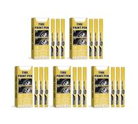 15Pcs Car Tire Paint Pen Water Resistant Quick Drying Yellow Marker for Tires Scratch Repair
