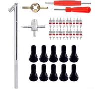 15pcs Car Tire Valve Core Repair And Installation Tool Kit With Iron Rod For Tire Valve Stem Service And Maintenance(35 Pieces)