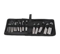 15Pcs Carbon Steel Leather Puncher Set, Manual Hole Puncher Tools for Belts, 3-25mm Multi - Size Chisel Punch with Anti - Rust Coating, for Leathercraft and Hardware