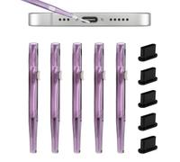 15pcs Charge Charging Port Cleaning Brushes& USB C Dust Plug Set Bristles & Hook Double-Sided Mini Cleaning Brush Tool Anti-Clogging Charger Holder Lightning Port Cleaner for Phones USB C Headphone