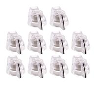 15PCS Chicken Head Set Pointer Knobs For Guitar BASS AMP Effect Pedal Stomp Box Radio Cabinet Speaker 1/4" 6.4mm Brass Hole(Clear)