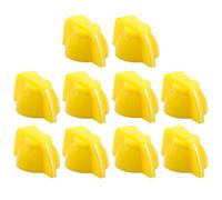 15PCS Chicken Head Set Pointer Knobs For Guitar BASS AMP Effect Pedal Stomp Box Radio Cabinet Speaker 1/4" 6.4mm Brass Hole(Yellow)