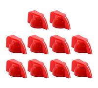 15PCS Chicken Head Set Pointer Knobs For Guitar BASS AMP Effect Pedal Stomp Box Radio Cabinet Speaker 1/4" 6.4mm Brass Hole(Red)