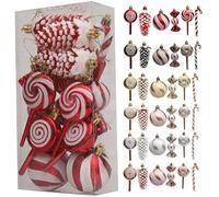 15PCS Christmas Ornament Set for Festive Home Decor Vibrant Plastic Decorations for Holiday Cheer (Silver)