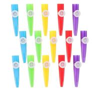 15Pcs Colorful Plastic Kazoo for Lightweight Musical Instruments for Parties Games Easy to Hold Carry Compatible with Other Instruments for Music Themed