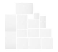 15pcs Cotton Oil Painting Canvas Panel Board for Young Artists | Blank White Wood Surface, Flat Wrinklefree Texture, Even Absorption, Home Art Lessons and Group Activities