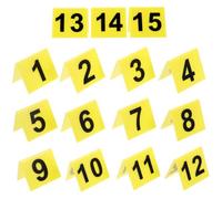 15pcs Crime Scene Evidence Markers Number Tents 1-15 Acrylic Signs | Sequential Numbering, Reflective Coating, High Visibility, Easy Reference for Accident Investigations, Mystery Parties