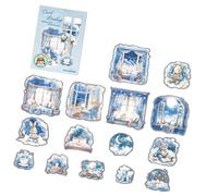 15Pcs Decorative Scene Sticker, PET Sticker, The sea is quie, A | Scrapbooking Decorative Sticker for Laptop, Journal, Phone Case, Album, Water Bottle, Notebook, Photo Album, Guitar