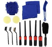 15pcs Detailing Dusting Brushes Kit, Auto Cleaning Brush Set for Car Interior Exterior, Soft Microfiber Detail Brushes with Steel Wire and Wheel Brush for Vents Dashboard