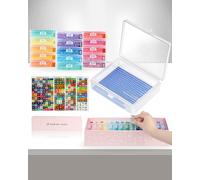15pcs Diamond Painting Storage Containers and Trays With Lids - 2-in-1 Art Accessories for Bead Storage & Line-Up - Box Package