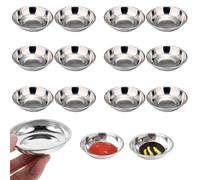 15pcs Dipping Bowls, Mini Dip Bowls, 8cm Beautiful and Practical Small Bowls for Dips Dipping Bowls, Stainless Steel Dipping Sauce Bowls, Suitable for Dipping Seasoning Appetizing Snacks Fruits