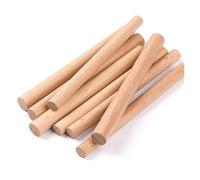 15pcs DIY Handmade Sand Plate Building Model Woodworking Tool Material Beech Wood Cylindrical Log Stick Round Rod Original Color for Crafts(1x20cm)