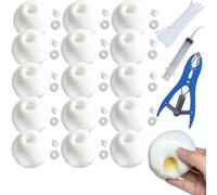 15pcs DIY Stress Ball Kit - Blank Skins with Air Pump & Expander Tool for Making Pressure Balls, Make Your Own Fidget Pressure Balls for Adults (15White)