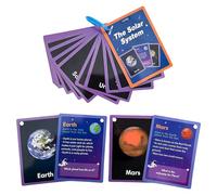 15Pcs Double Sided Space Learning Cards Educational Planet and Vocabulary Cards for Preschool Classroom Education Solar Structure Card for Kids
