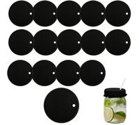 15pcs Drink Cover Scrunchies, Reusable Cup Drink Covers for Alcohol Protection with Straw Hole Anti Spike Protection Cap for Girls Women Bar Party