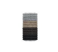 15PCS Elastic Hair Ties, Mixed Color Hair Ties for Women Girls, Cotton Bands Soft Woven Ponytail Holders for Thick Hair and Curly Hair, No Damage Hair Tie (style 5,15)