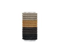 15PCS Elastic Hair Ties, Mixed Color Hair Ties for Women Girls, Cotton Bands Soft Woven Ponytail Holders for Thick Hair and Curly Hair, No Damage Hair Tie (style 2,15)