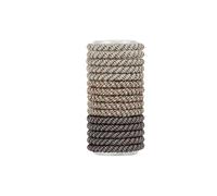15PCS Elastic Hair Ties, Mixed Color Hair Ties for Women Girls, Cotton Bands Soft Woven Ponytail Holders for Thick Hair and Curly Hair, No Damage Hair Tie (style 3,15)
