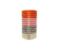 15PCS Elastic Hair Ties, Mixed Color Hair Ties for Women Girls, Cotton Bands Soft Woven Ponytail Holders for Thick Hair and Curly Hair, No Damage Hair Tie (style 10,15)